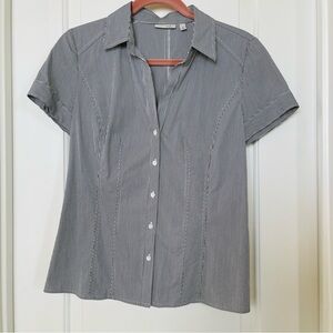 Halogen striped short sleeve button down shirt Size Medium